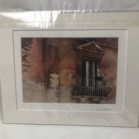 Set of 2 Paul Montecalvo Fine Art Matted Photo Prints 8x10 Villa Architecture - Picture 2 of 6